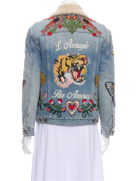 Gucci L'Aveugle Par Amour Denim Jacket Jacket 